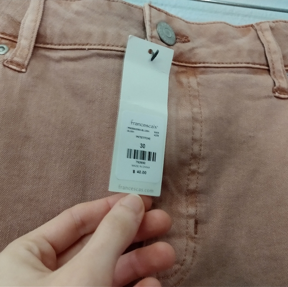 NWT Hooper Blush Pink Distressed Denim Shorts Nordstorm - Picture 4 of 5